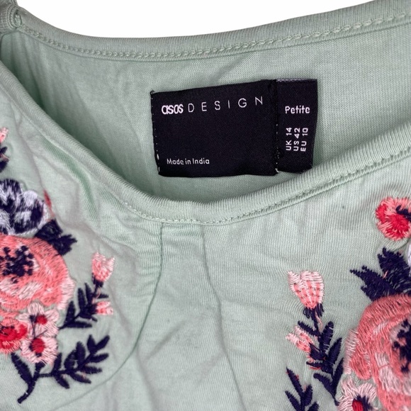 ASOS Petite Mini Floral Embroidered Dress - Picture 5 of 5